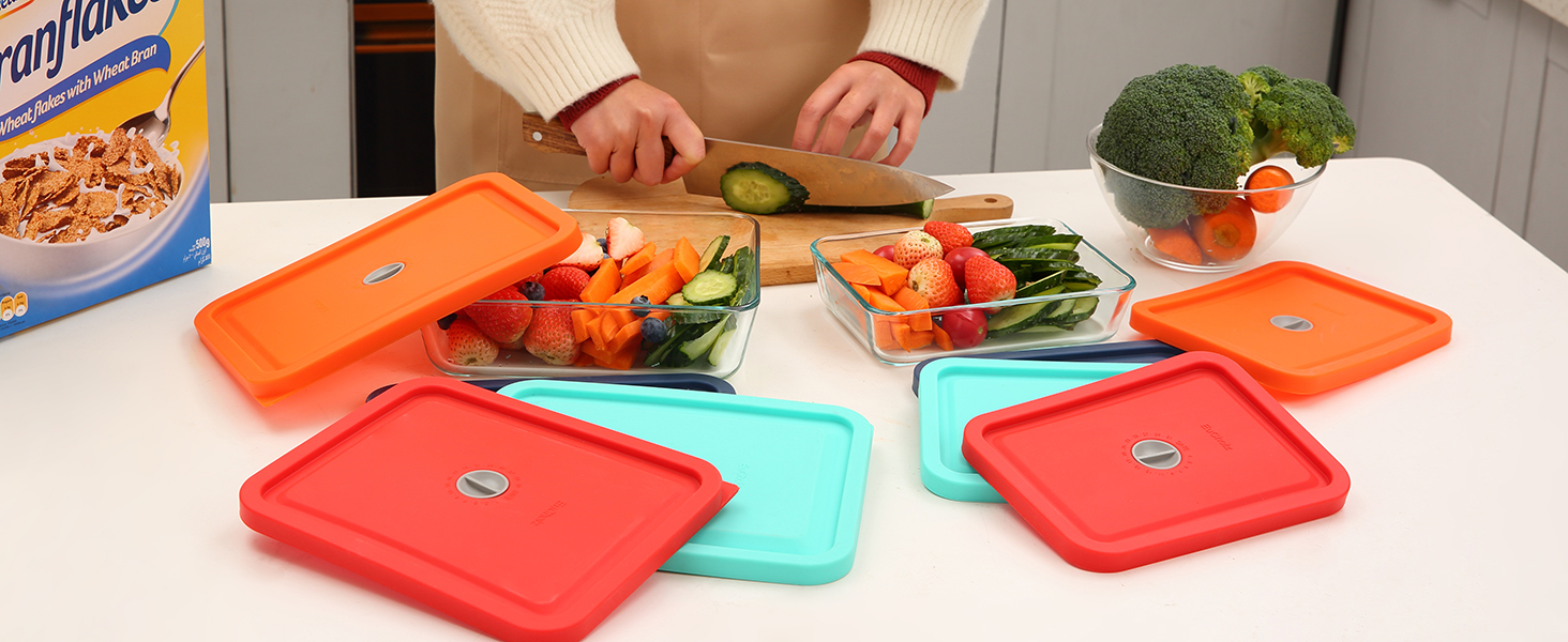 Amazon.com: Replacement Lids for Pyrex 7211-PC 6 Cup Rectangle